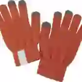 На картинке: Сенсорные перчатки Scroll, оранжевые на белом фоне