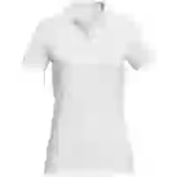 На картинке: Рубашка поло женская Inspire, белая на белом фоне