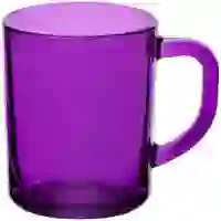 На картинке: Кружка Enjoy, фиолетовая на белом фоне