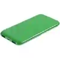 На картинке: Внешний аккумулятор Uniscend All Day Compact 10000 мАч, зеленый на белом фоне