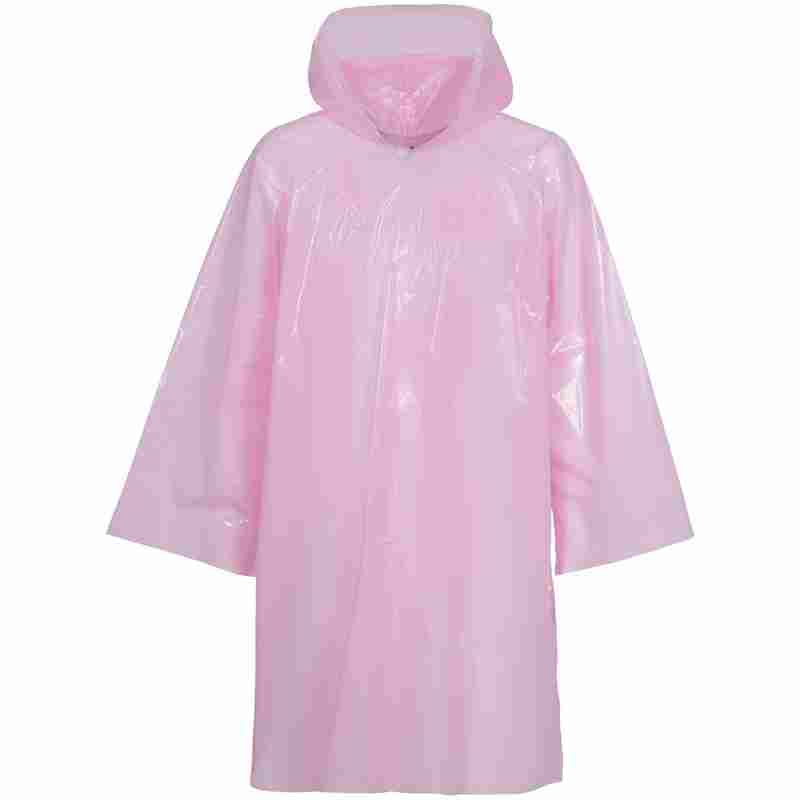 Дождевик-плащ CloudTime, розовый на белом фоне