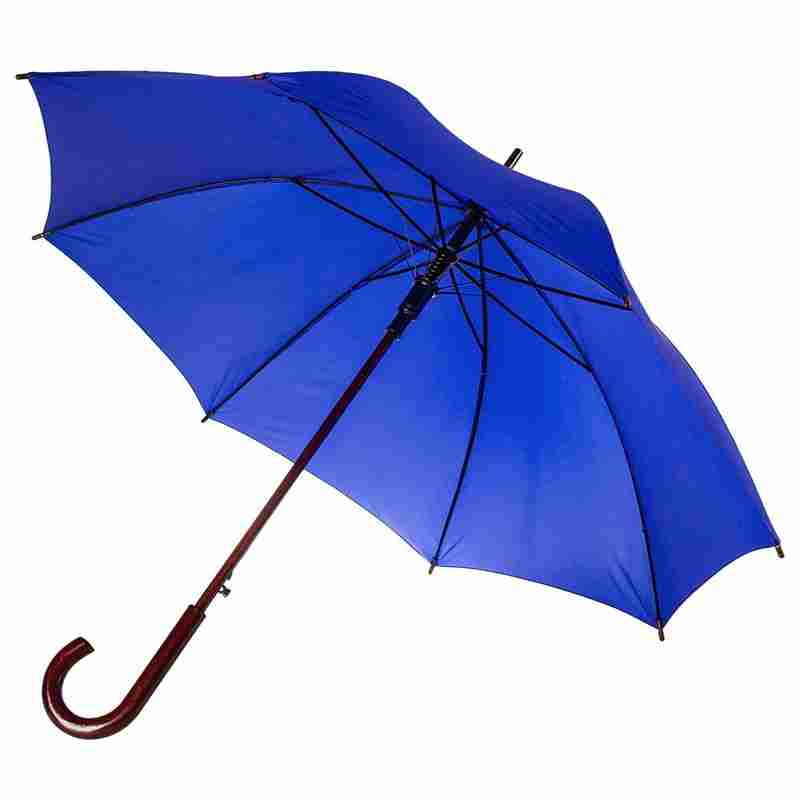 Зонт-трость Standard, ярко-синий на белом фоне