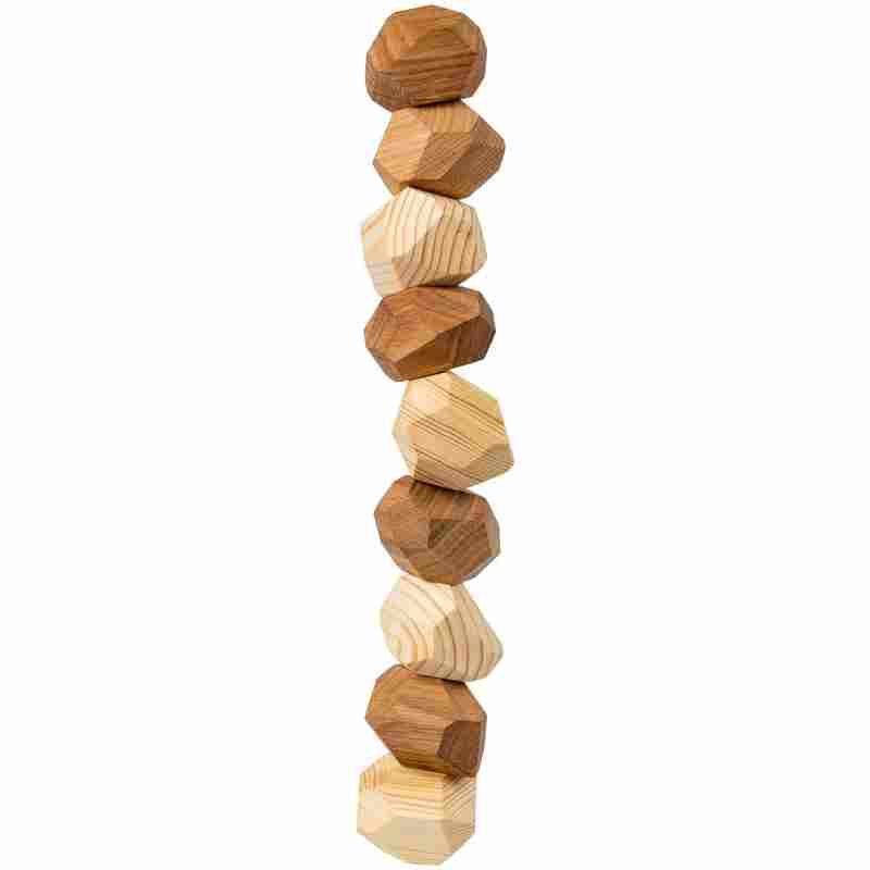 Игра «Гора камней», сосна и дуб, 9 элементов на белом фоне